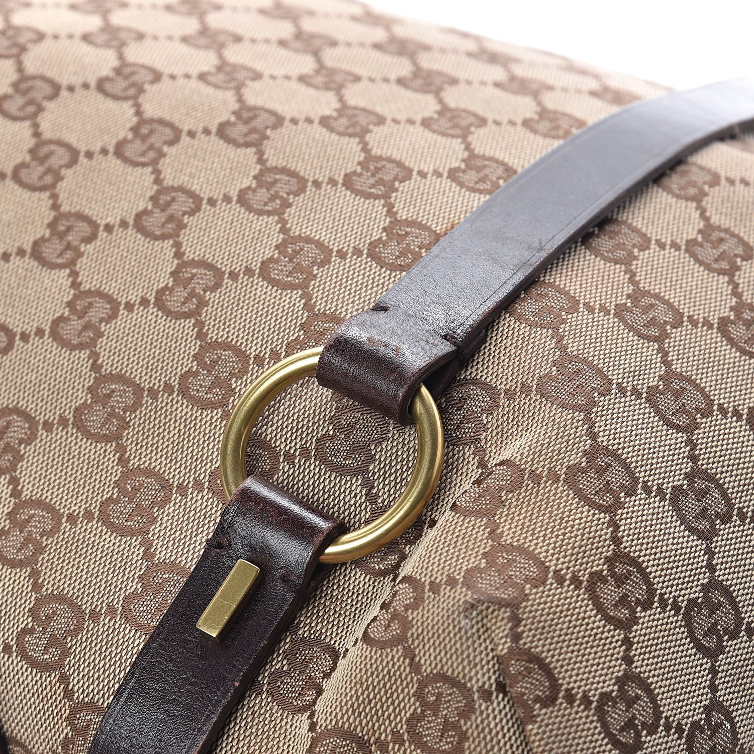Gucci Monogram Calfskin Tote Dark Brown 14 of 18