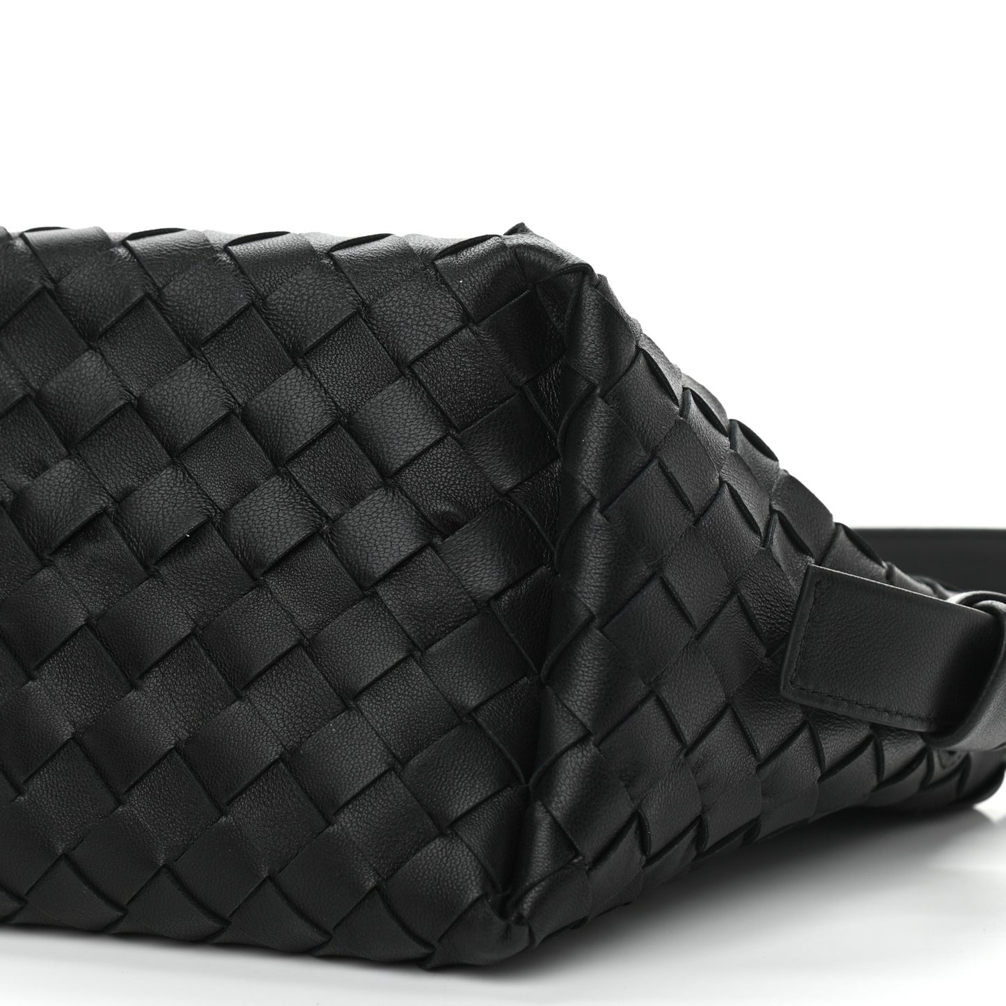 Nappa Intrecciato Tie Shoulder Bag Black