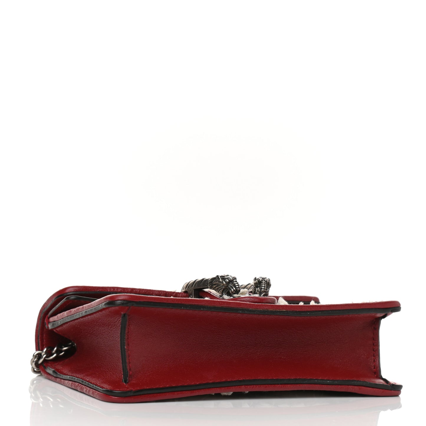 Tweed GG Monogram Super Mini Dionysus Shoulder Bag White Black Romantic Cherry