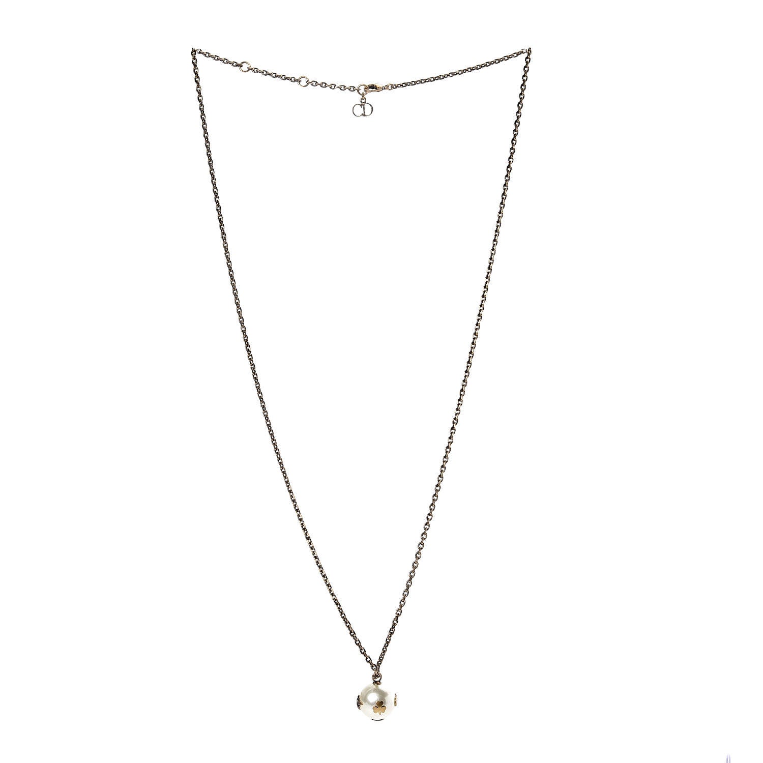 Christian Dior Pearl Mise En Dior Necklace Gold 3 of 5