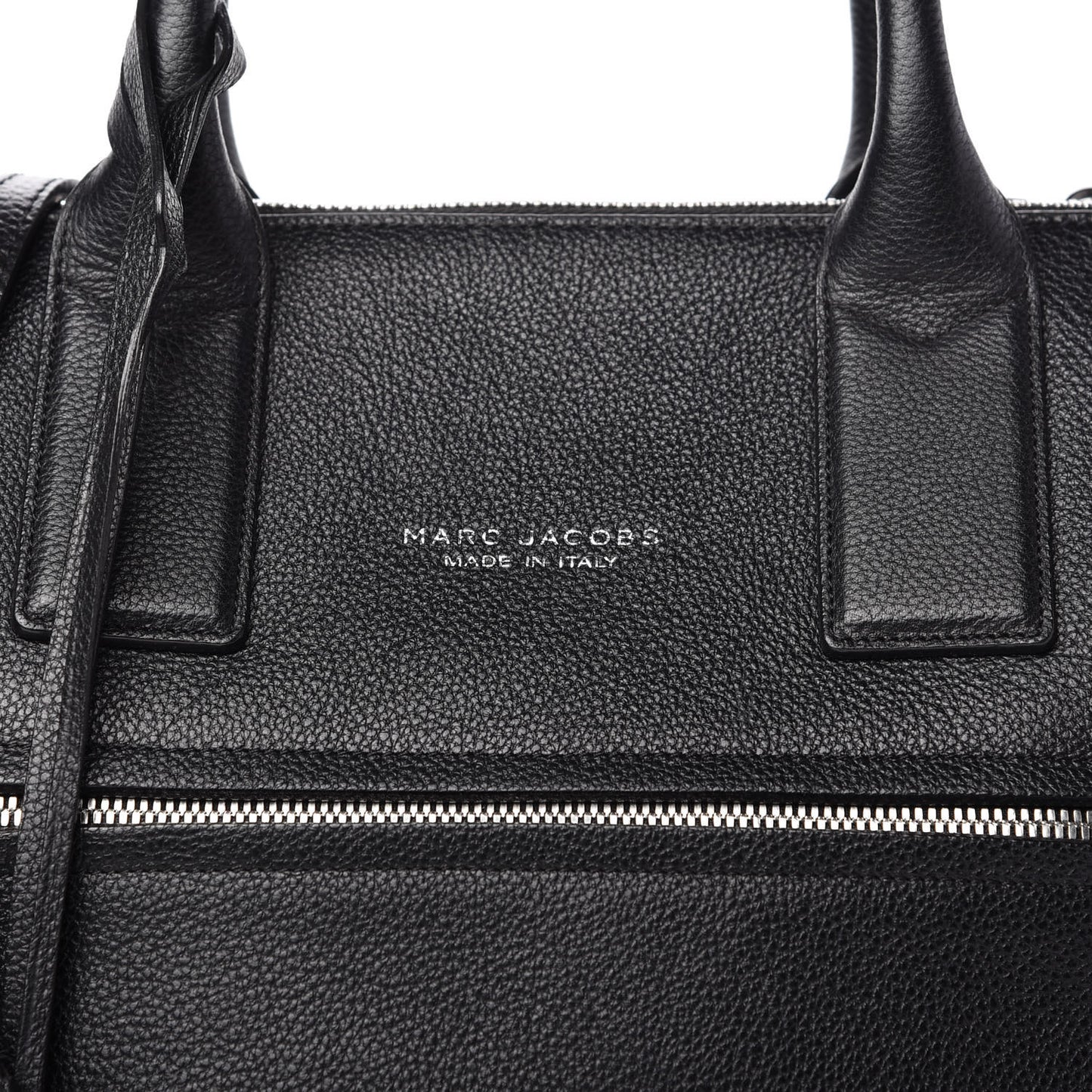 Textured Calfskin Large Incognito Satchel Black