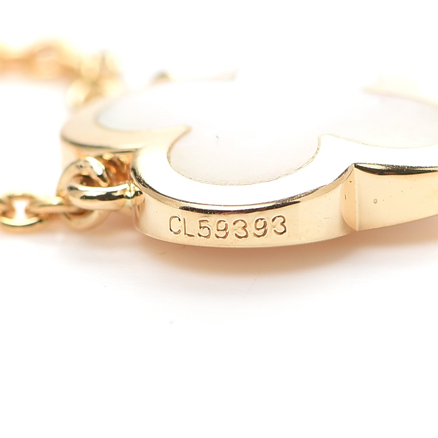 Van Cleef & Arpels 18K Yellow Gold Mother of Pearl Pure Alhambra Pendant Necklace 6 of 6