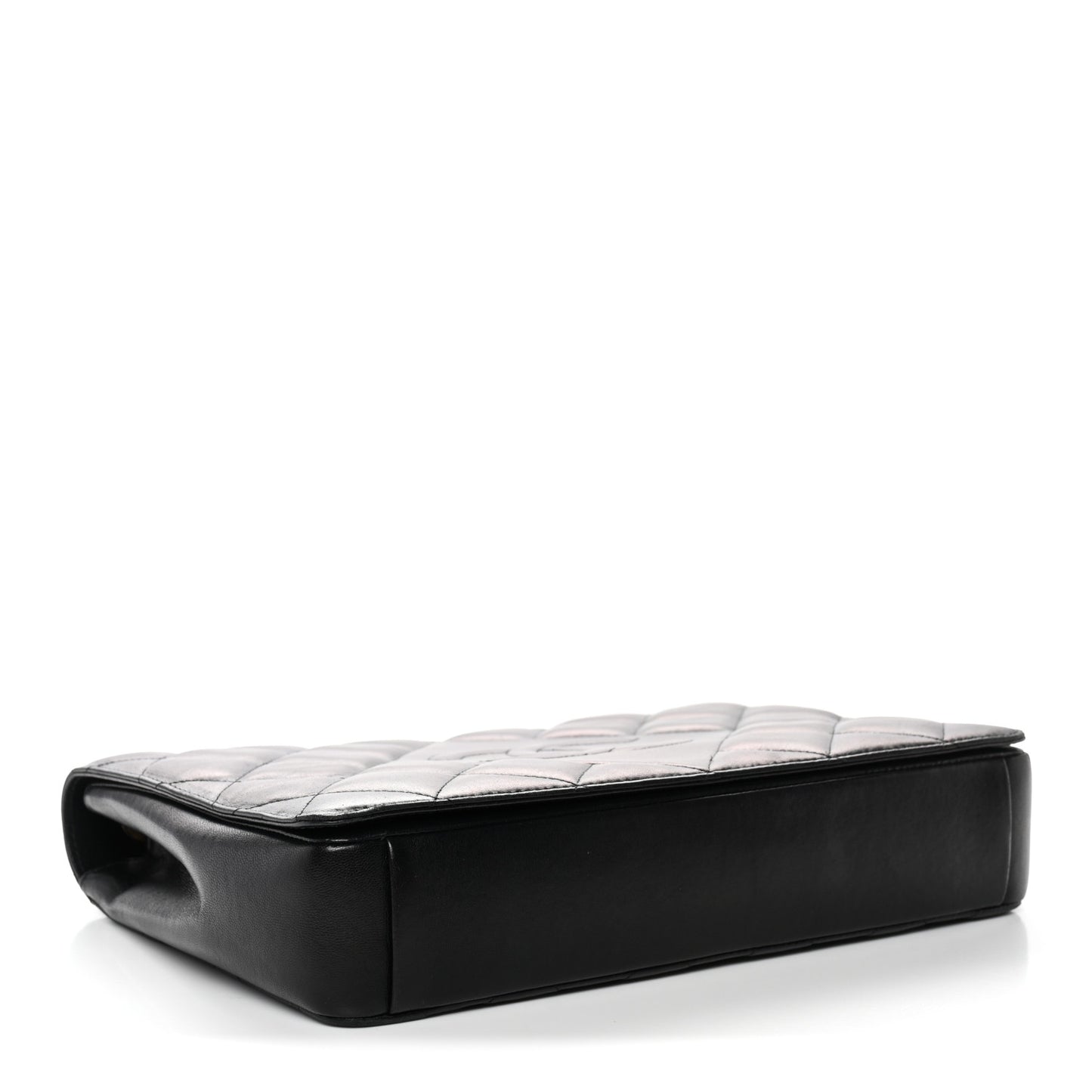Lambskin Quilted Medium Diamond CC Flap Black