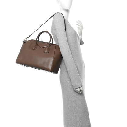 Givenchy Shiny Lord Calfskin Medium Antigona Brown 2 of 11