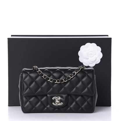 Chanel Lambskin Quilted Mini Rectangular Flap Black 11 of 11