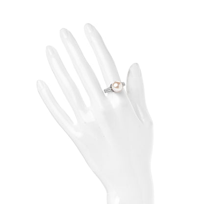 David Yurman Sterling Silver Diamond Pearl Starburst Ring 52 6 2 of 6