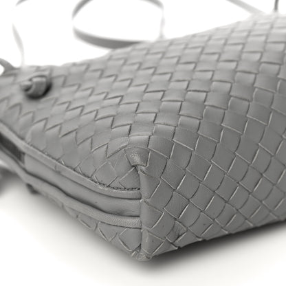 Bottega Veneta Nappa Intrecciato Nodini Crossbody Messenger Light Grey 7 of 13