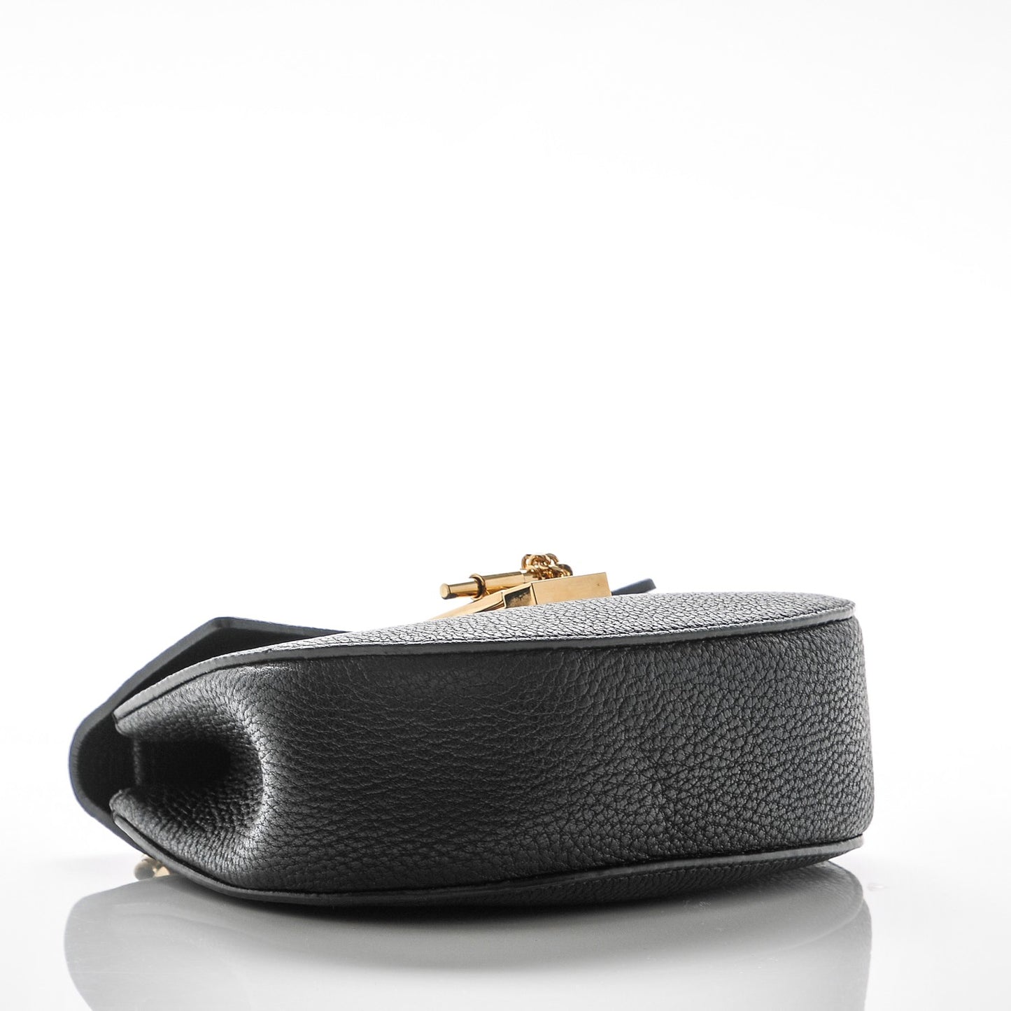 Grained Lambskin Mini Drew Shoulder Bag Black