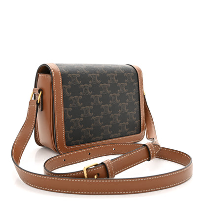 Celine Calfskin Triomphe Canvas Teen Triomphe Bag Tan 3 of 12