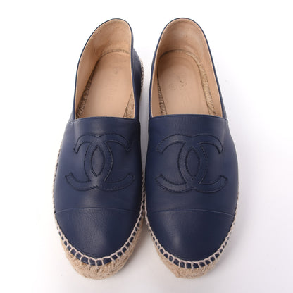 Chanel Lambskin CC Espadrilles 39 Dark Navy 5 of 11