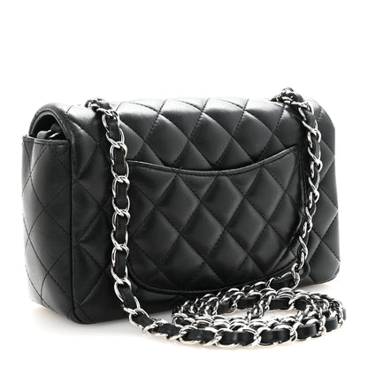 Chanel Lambskin Quilted Mini Rectangular Flap Black 3 of 10