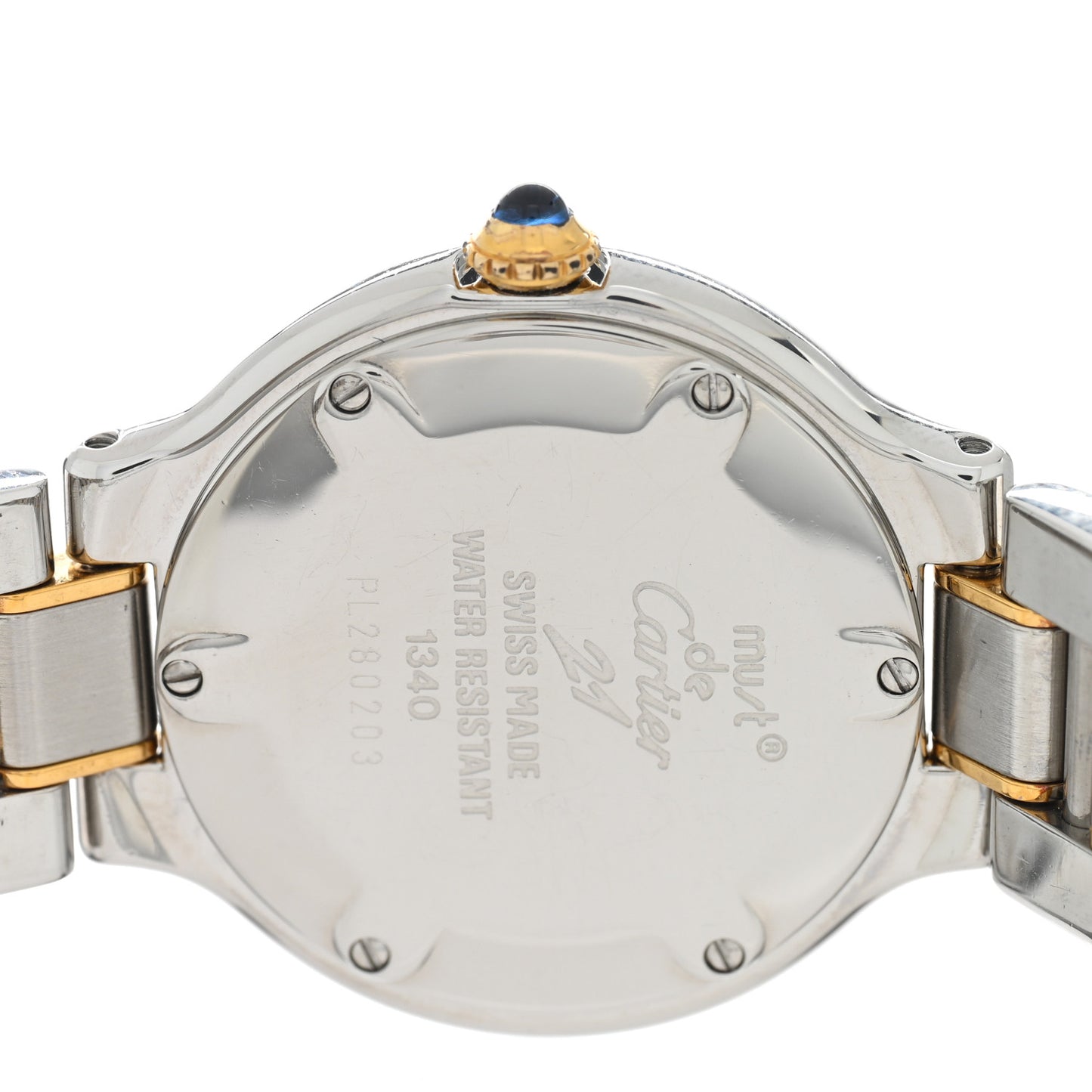 Stainless Steel 18K Yellow Gold 28mm Must de 21 Quartz Watch