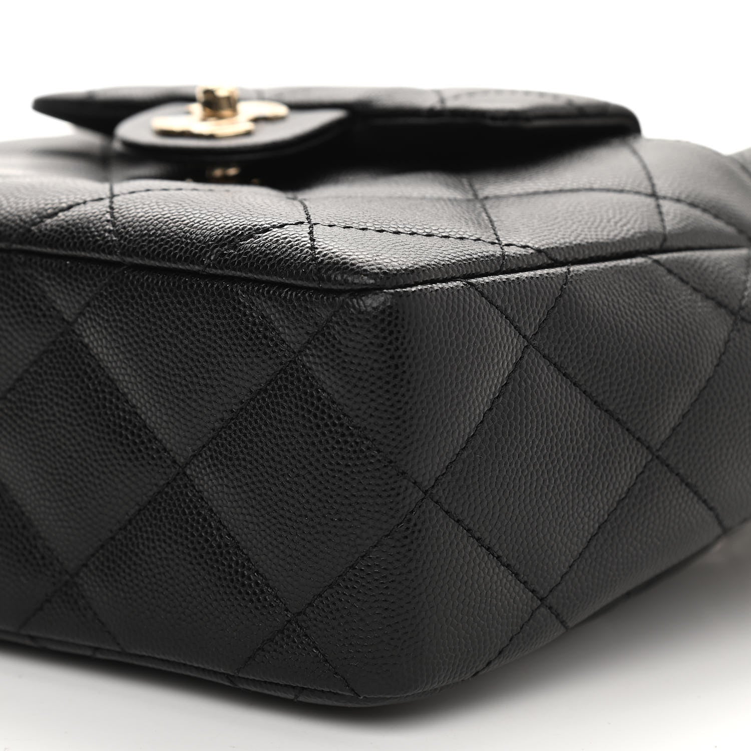 Chanel Caviar Quilted Flap Bucket Bag Black 9 of 9