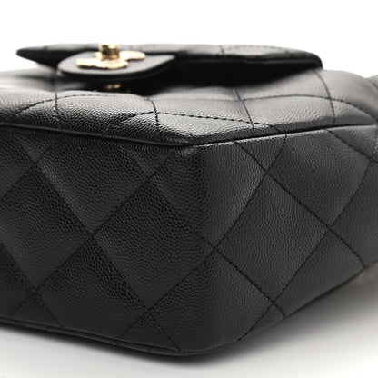 Chanel Caviar Quilted Flap Bucket Bag Black 9 of 9