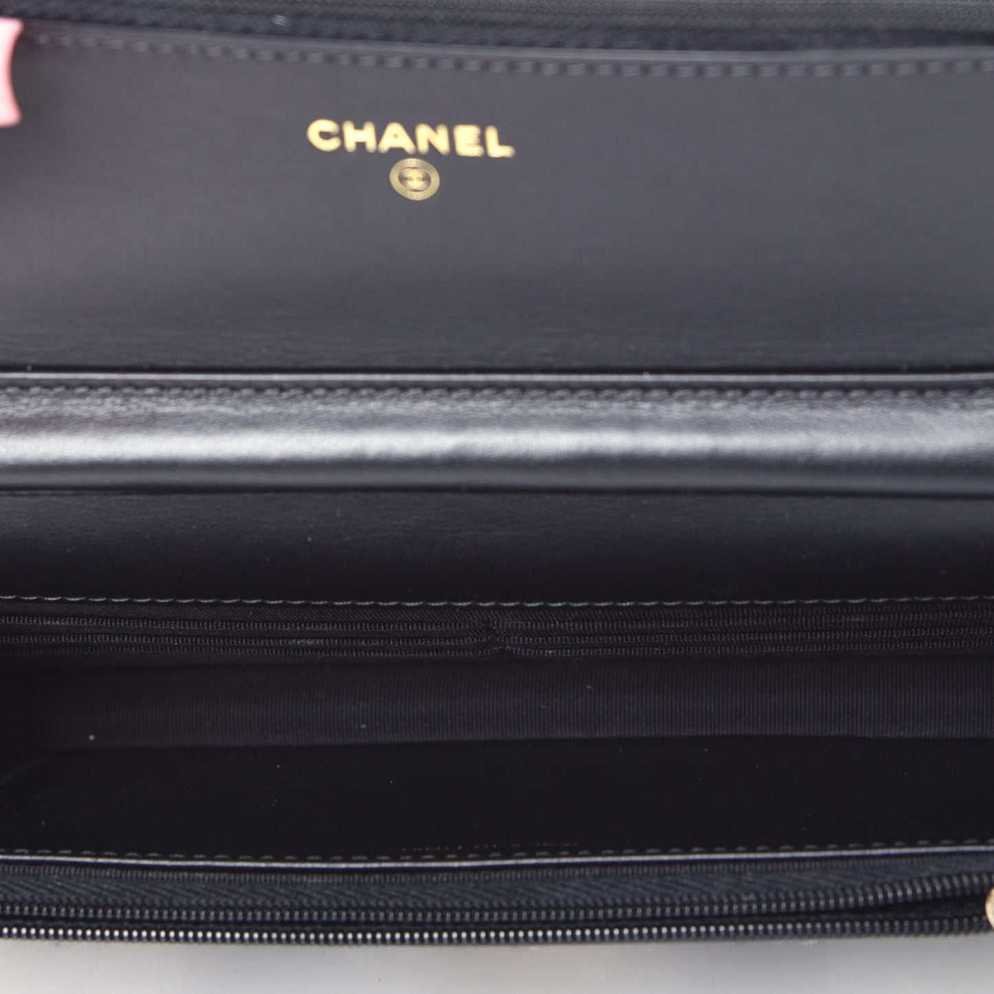Tweed Quilted Wallet On Chain WOC Black Ecru White