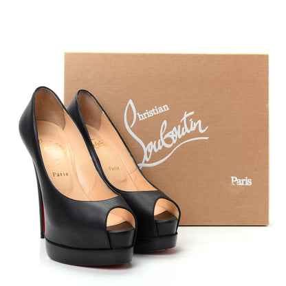 Christian Louboutin Calfskin Palais Royal Trepointe 140 Pumps 39.5 Black 10 of 10