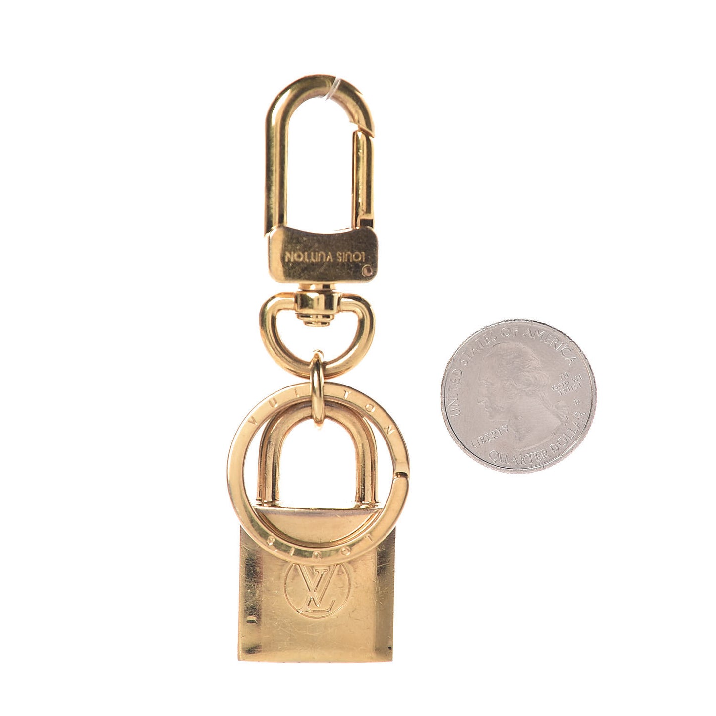 Lock Me Strass Bag Charm Key Holder Gold