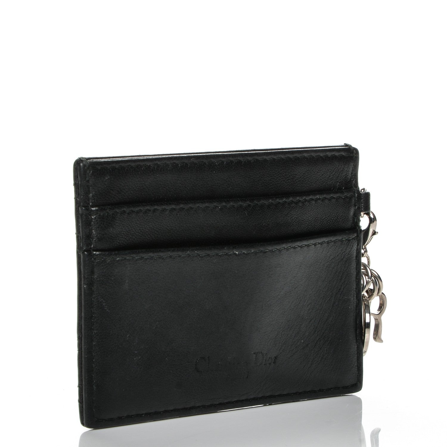 Christian Dior Lambskin Cannage Lady Dior Card Holder Black 3 of 7