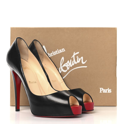 Christian Louboutin Kid Very Prive 120 Pumps 38 Black Red 10 of 10