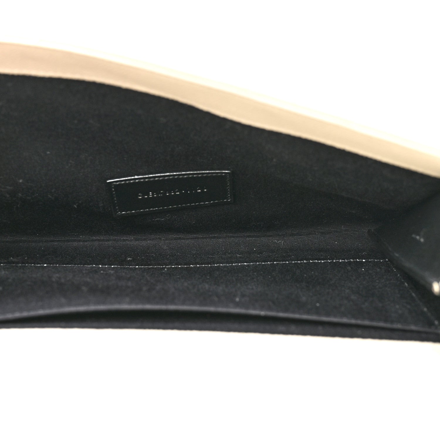 Saint Laurent Grain De Poudre Matelasse Chevron Monogram Envelope Clutch Blanc Vintage 5 of 9