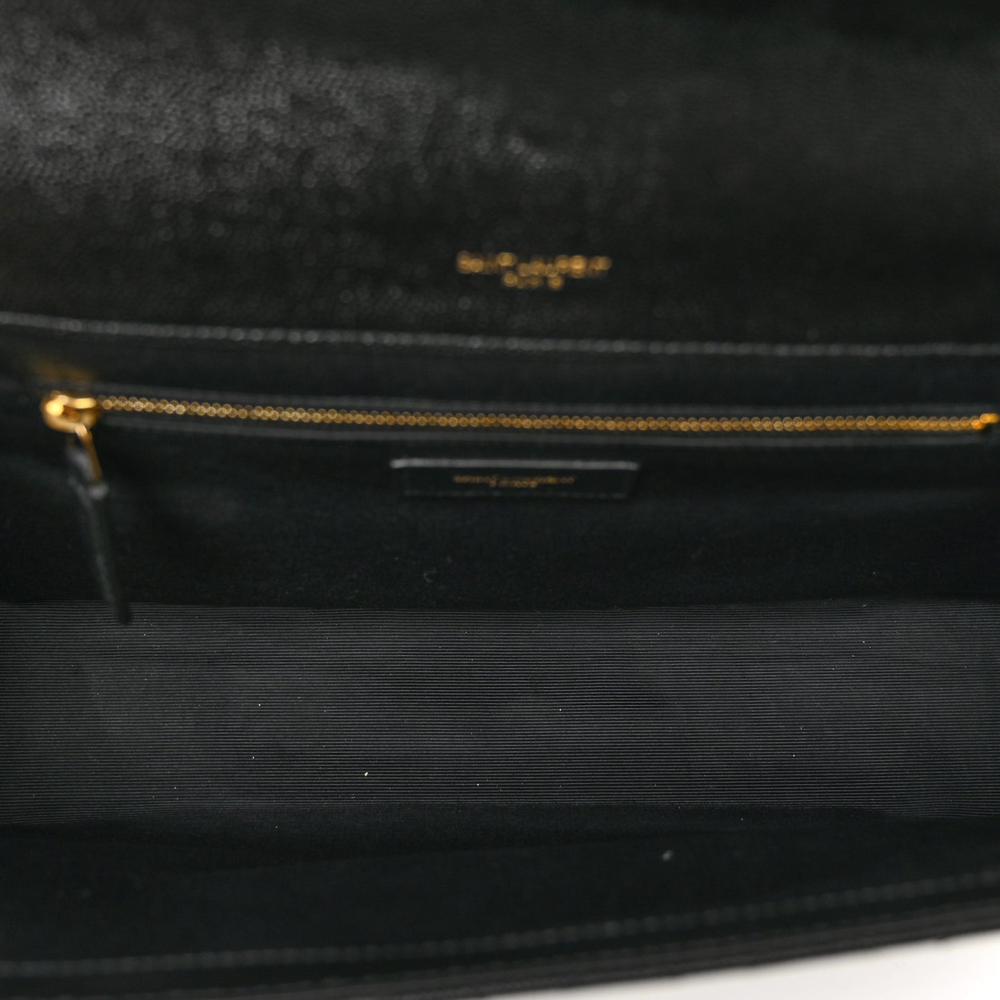 Grain De Poudre Textured Mixed Matelasse Large Triquilt Monogram Satchel Black