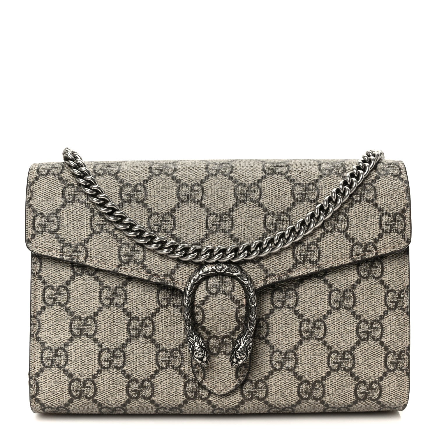 Gucci GG Supreme Monogram Mini Dionysus Chain Wallet Beige Taupe 1 of 10