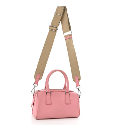 Prada Saffiano Lux Top Handle Crossbody Bag Petalo 3 of 11