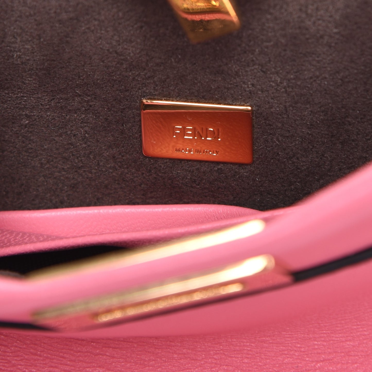 Shiny Nappa Micro Peekaboo Iconic Satchel Rosa Fluo