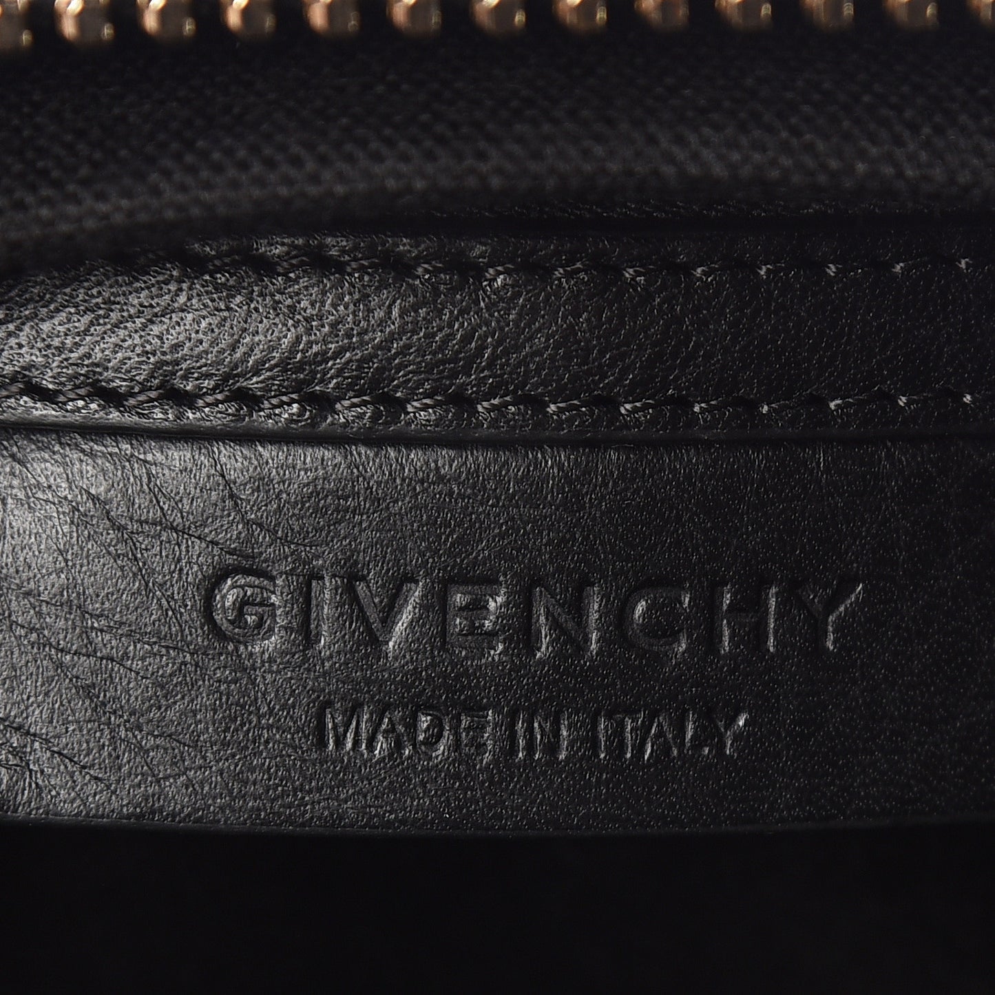 Grained Calfskin Crocodile Embossed Inlay Small Antigona Black