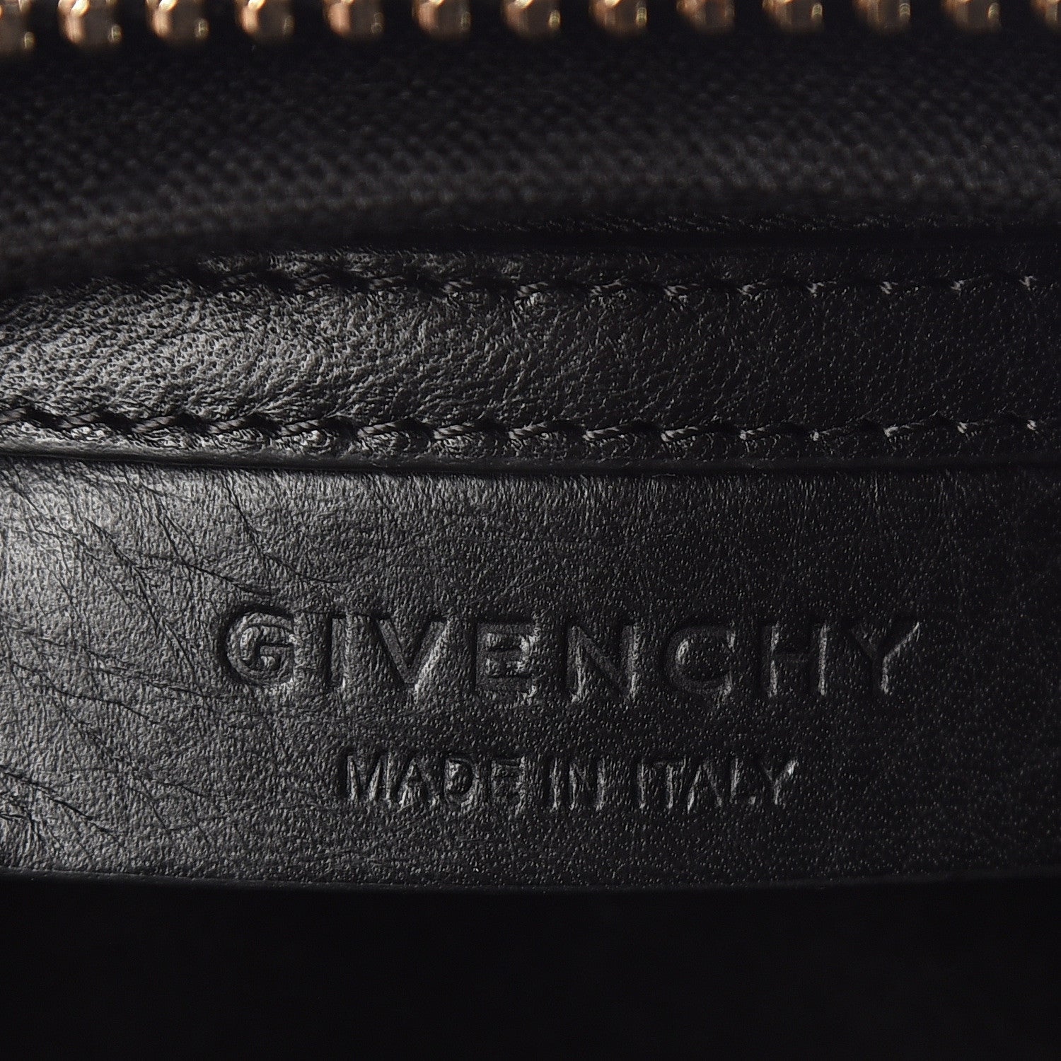 Givenchy Grained Calfskin Crocodile Embossed Inlay Small Antigona Black 6 of 10