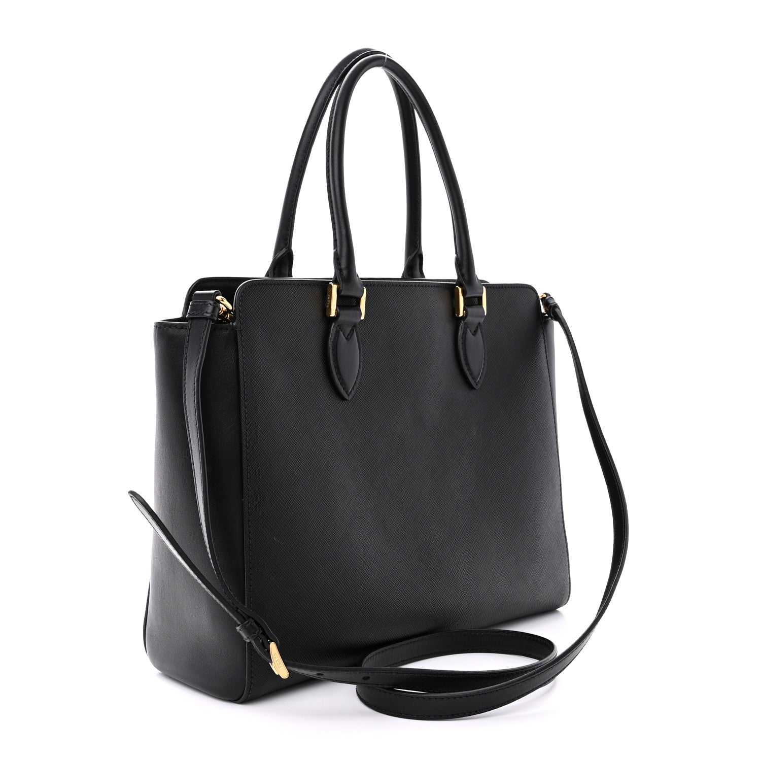 Prada Saffiano Soft Calfskin Zippered Tote Black 3 of 13