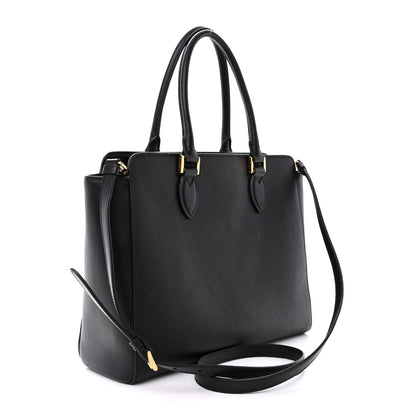Prada Saffiano Soft Calfskin Zippered Tote Black 3 of 13