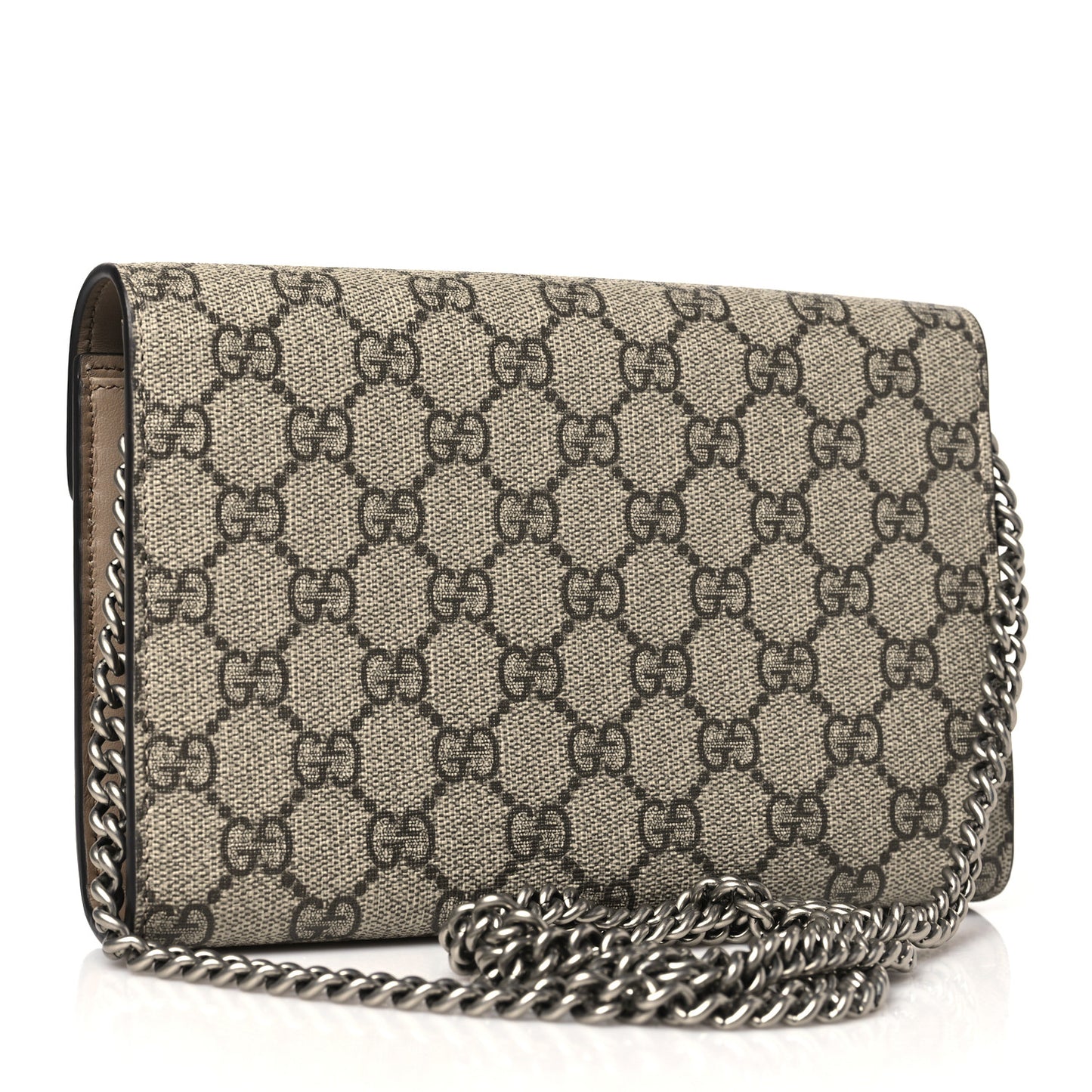 GG Supreme Monogram Mini Dionysus Chain Wallet Beige Taupe