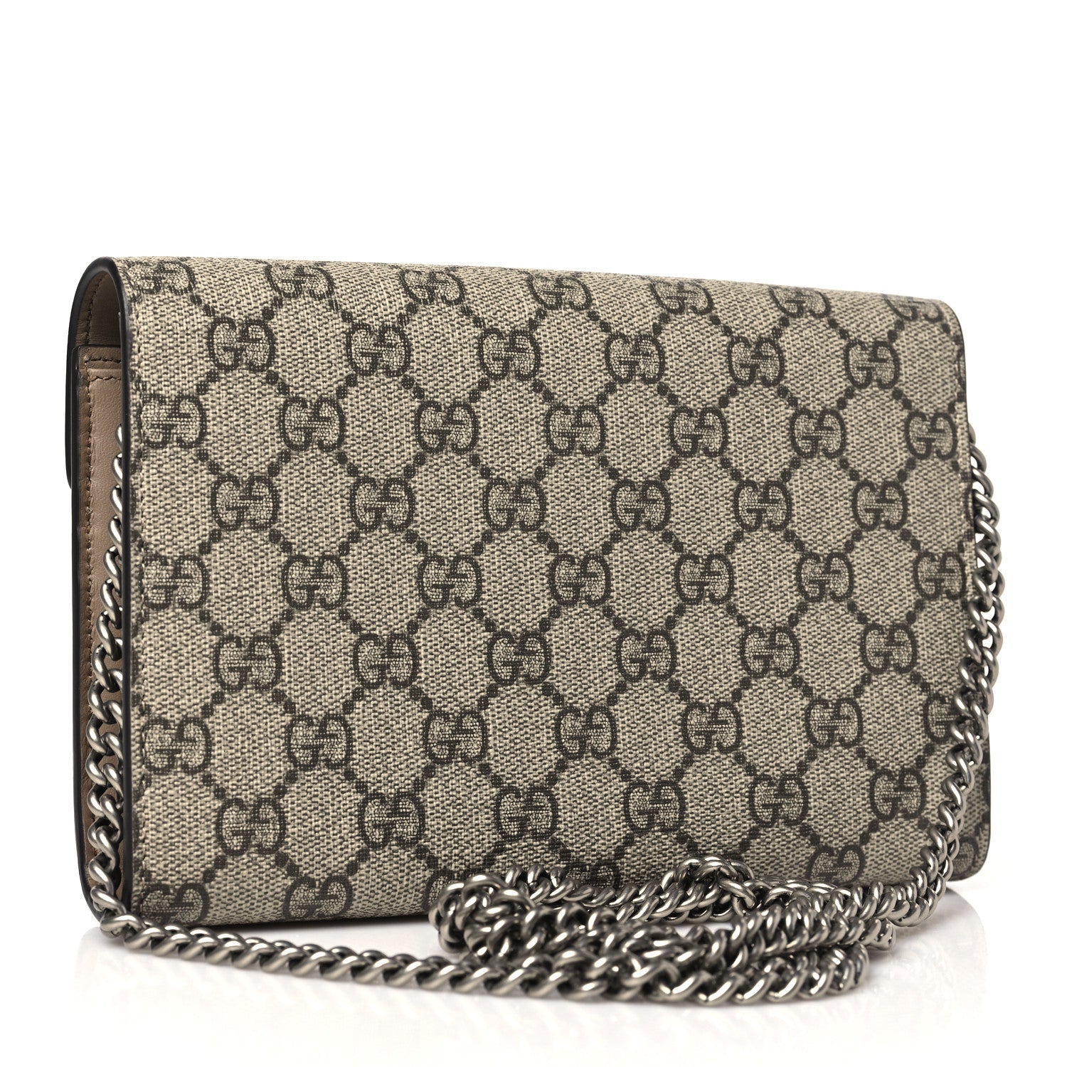 Gucci GG Supreme Monogram Mini Dionysus Chain Wallet Beige Taupe 3 of 11