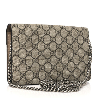 Gucci GG Supreme Monogram Mini Dionysus Chain Wallet Beige Taupe 3 of 11