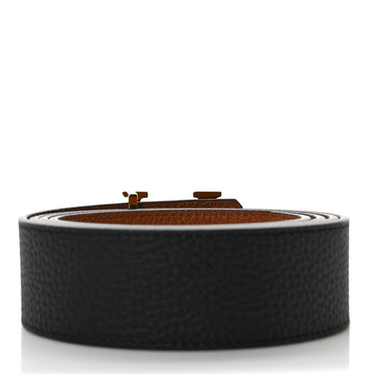 Louis Vuitton Taurillon Calfskin 30mm LV Initiales Reversible Belt 120 48 Black 2 of 4