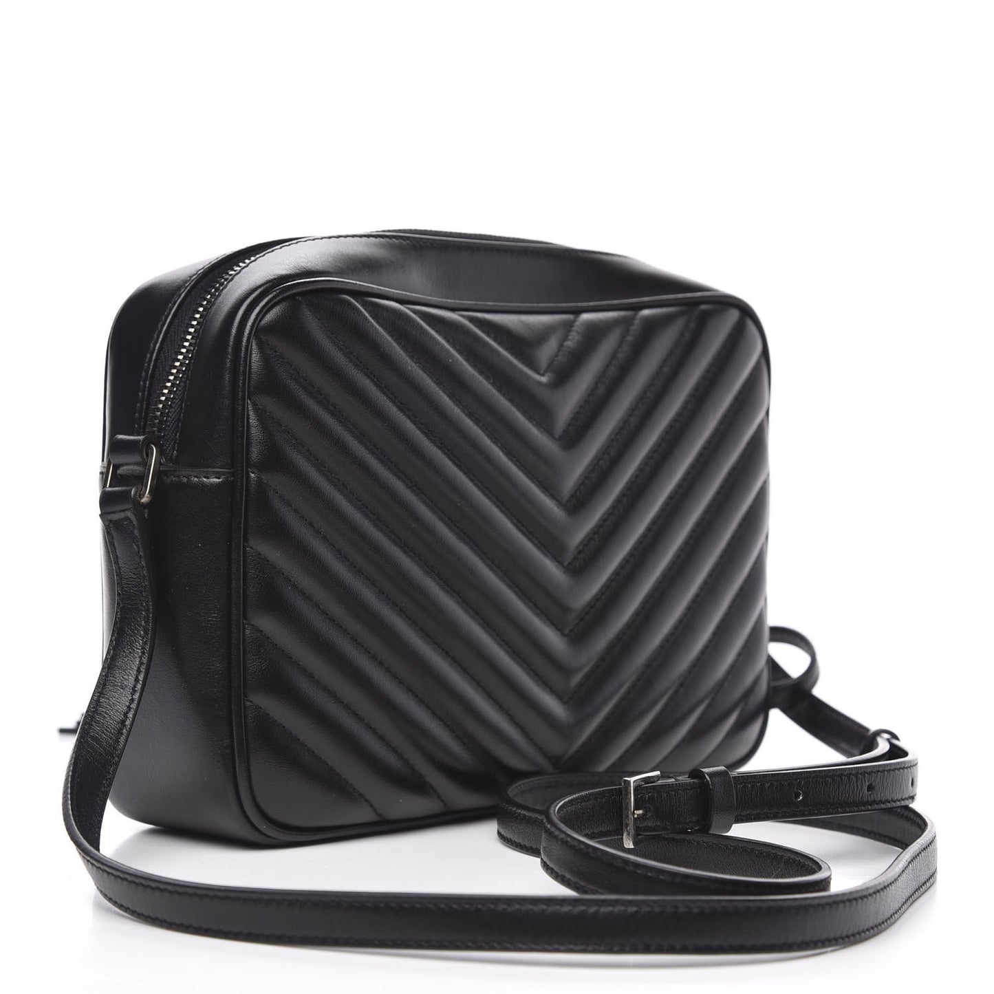 Calfskin Matelasse Monogram Lou Camera Bag Black