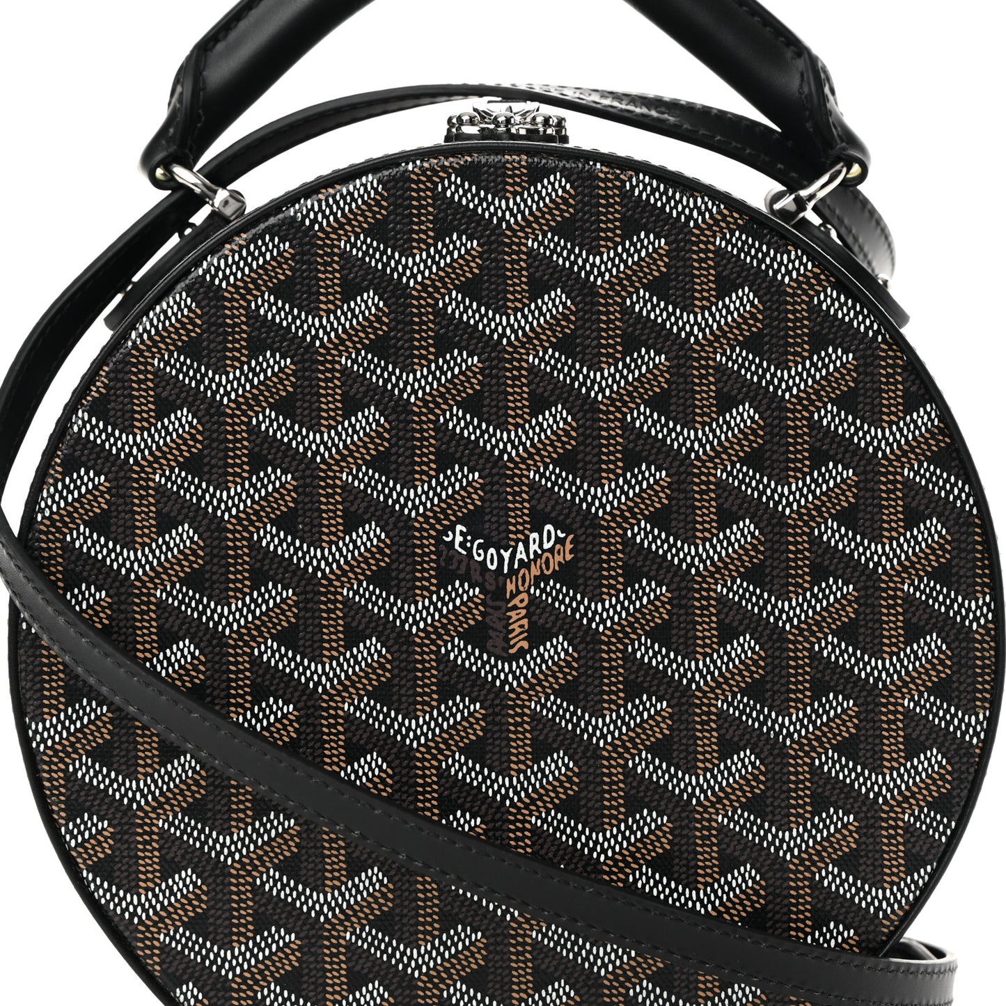 Goyardine Alto Hatbox Black