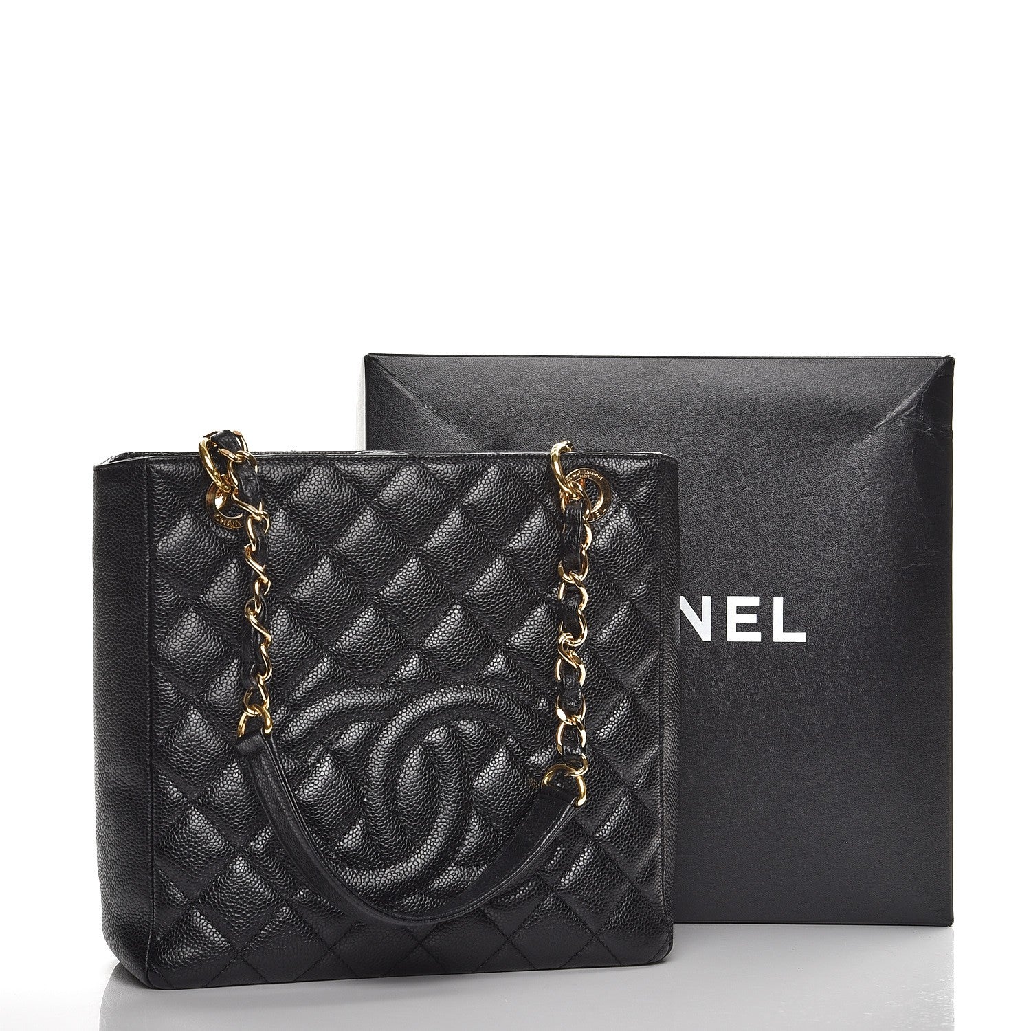Chanel Caviar Quilted Petit Shopping Tote PST Black 13 of 13