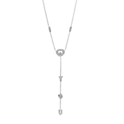 Chopard 18K White Gold Diamond I Love You Pendant Necklace 4 of 6
