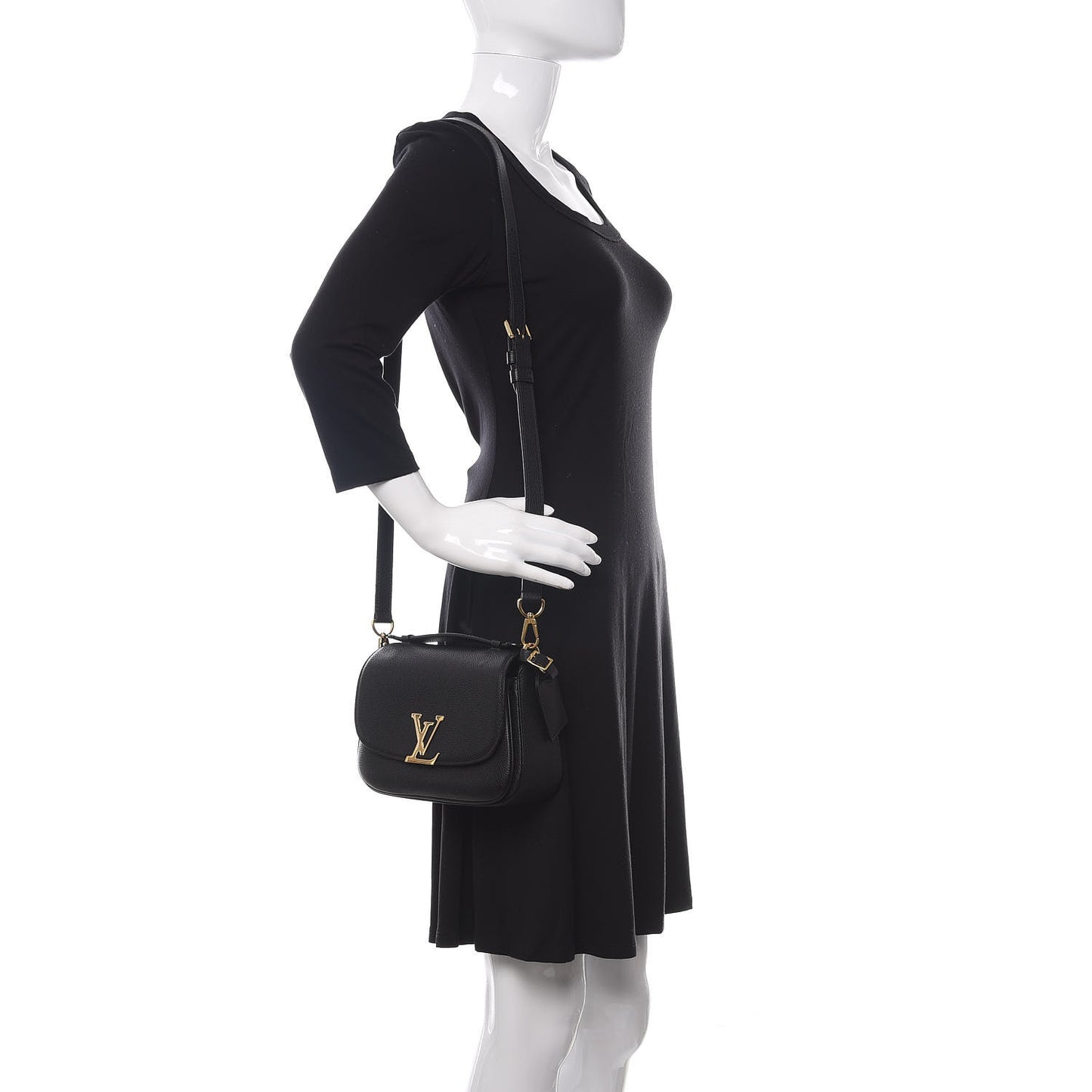 Grained Calfskin Vivienne NM Black