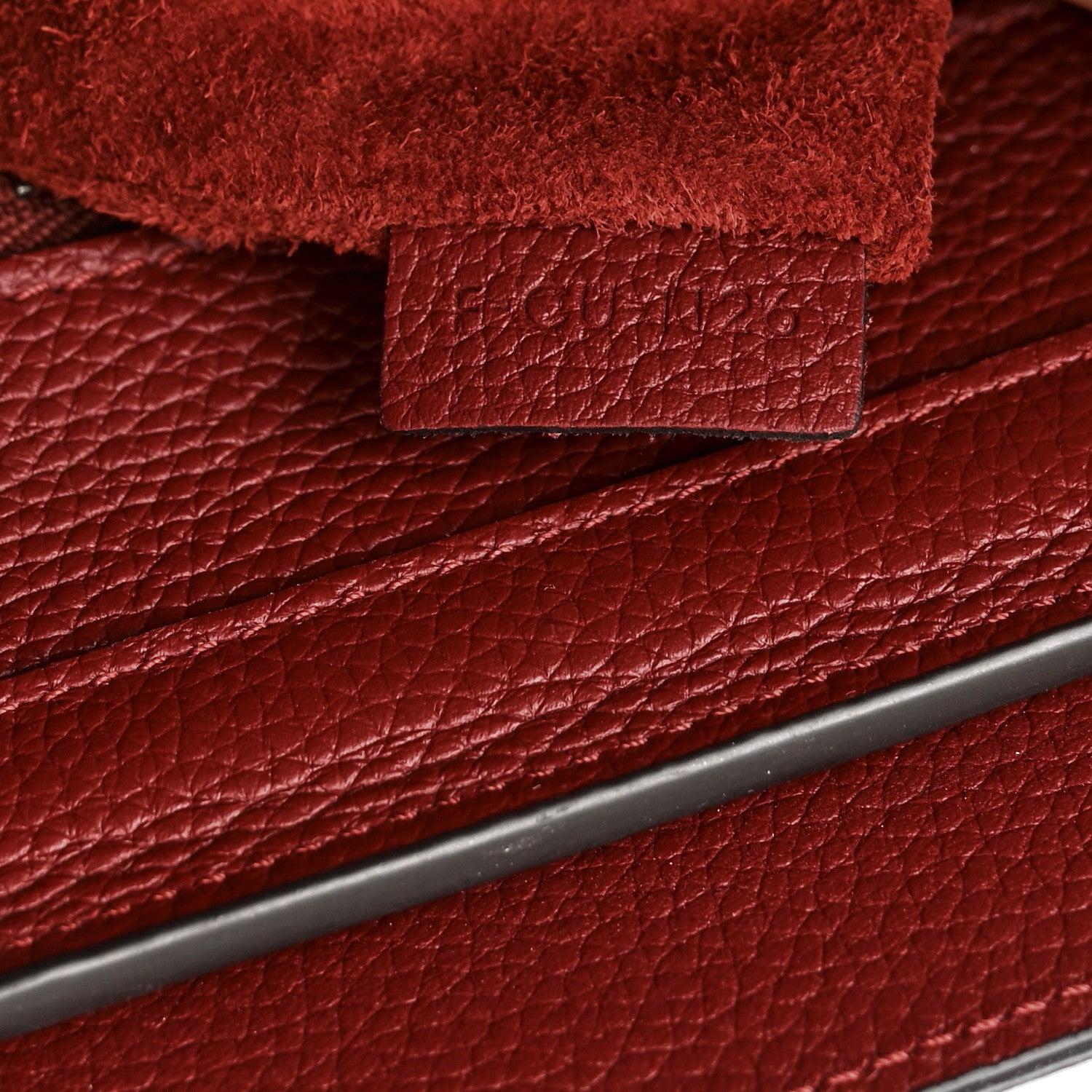 Celine Drummed Calfskin Micro Luggage Merlot 7 of 11