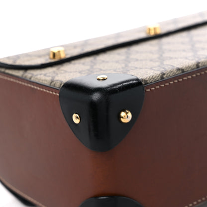 Gucci GG Supreme Monogram Small Padlock Bamboo Shoulder Bag Beige Black Cuir 9 of 13