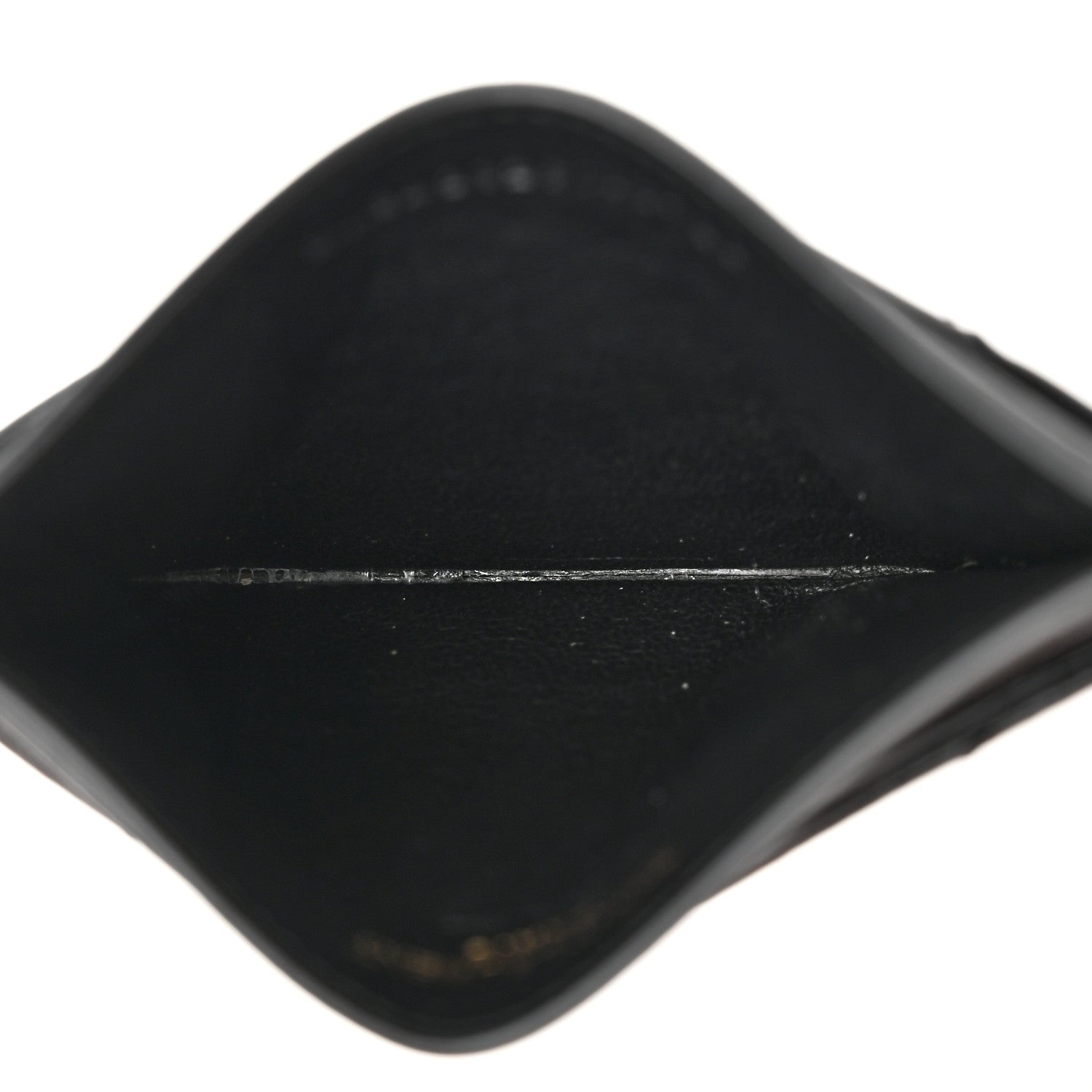 Saint Laurent Grain De Poudre Matelasse Chevron Monogram Credit Card Case Black 5 of 7