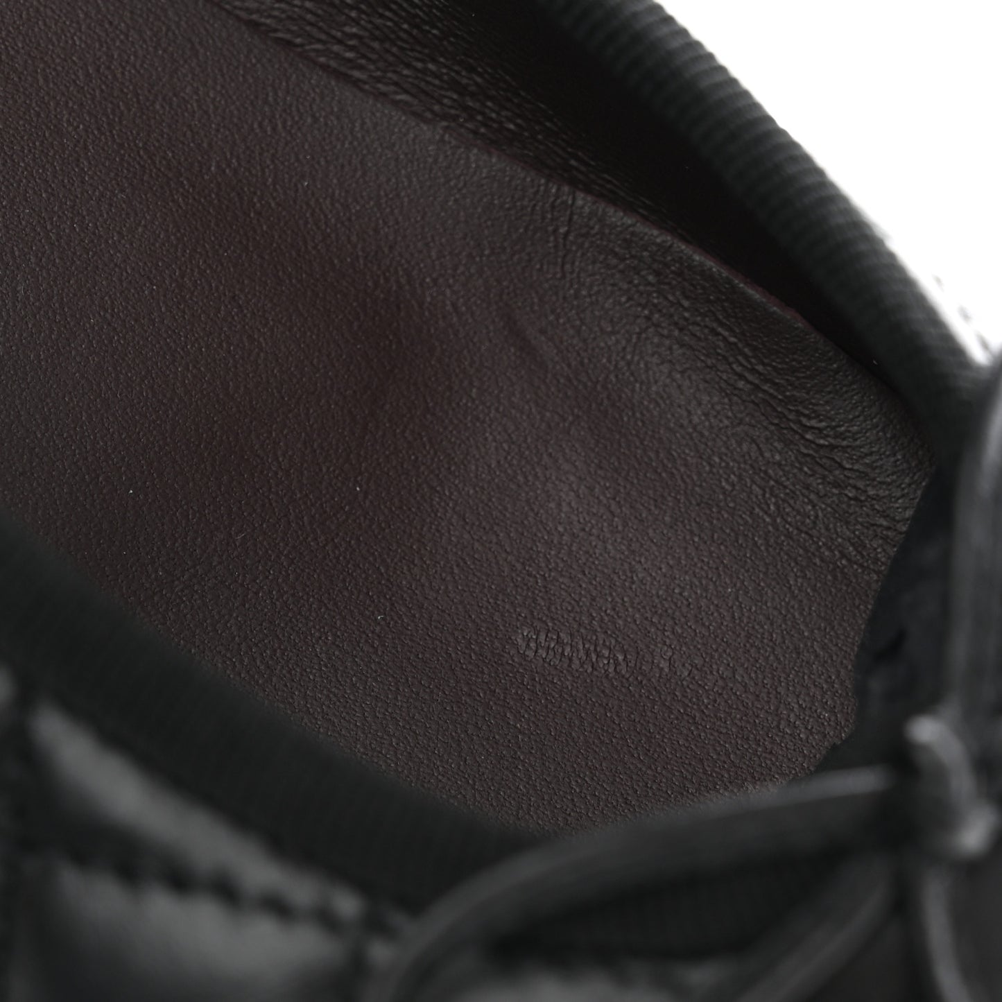 Aged Calfskin Quilted Cap Toe Ballerina Flats 38.5 Black