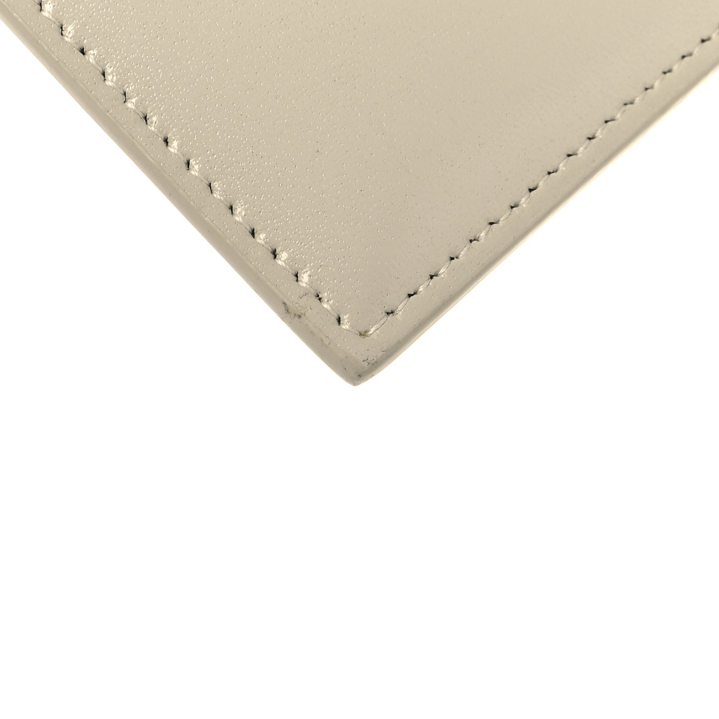 Smooth Shiny Calfskin Uptown Baby Pouch Crema Soft