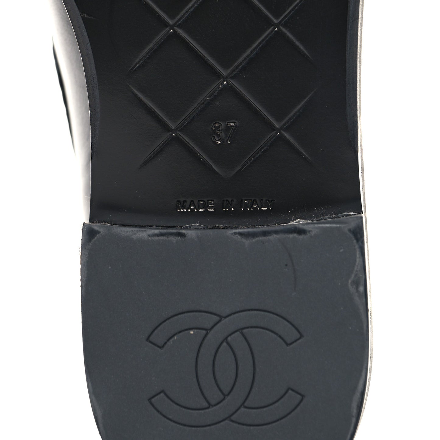 Lambskin Quilted CC Turnlock Loafers 37 Black