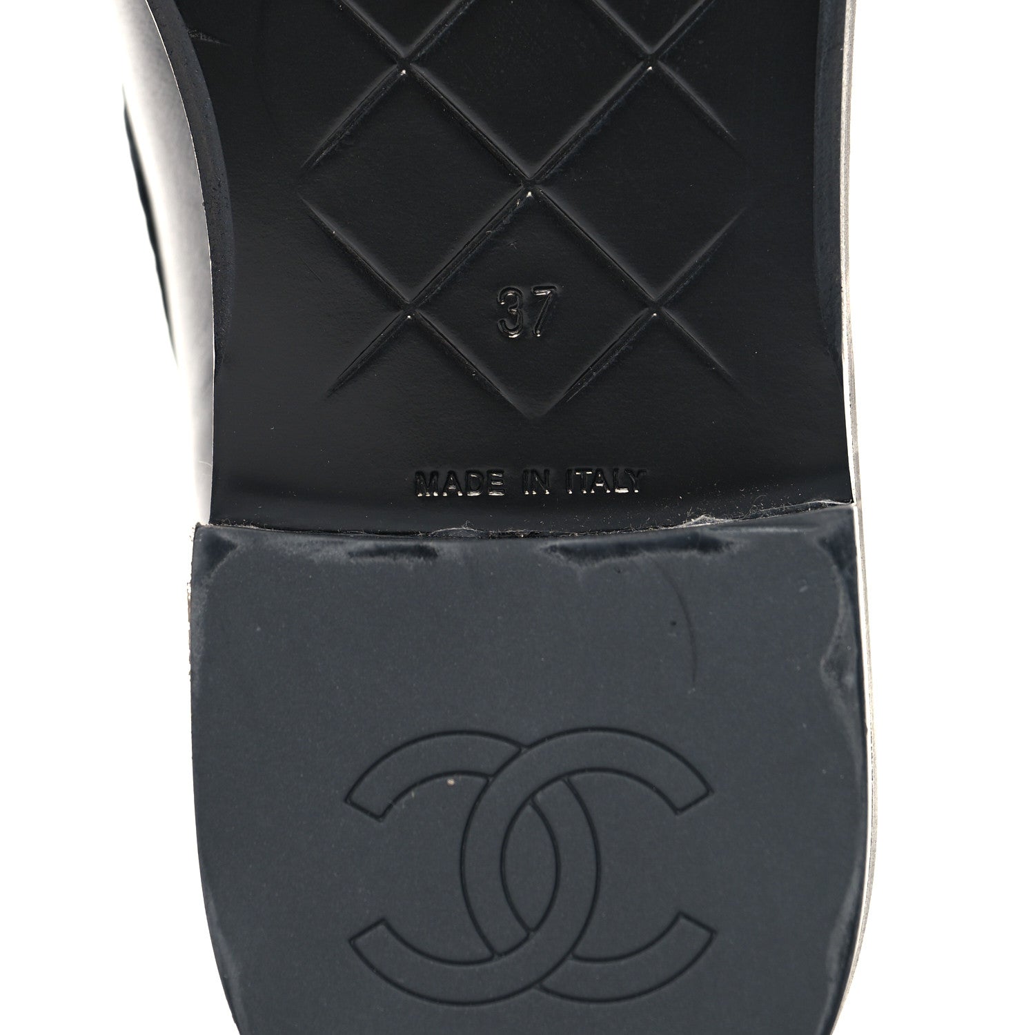 Chanel Lambskin Quilted CC Turnlock Loafers 37 Black 7 of 9