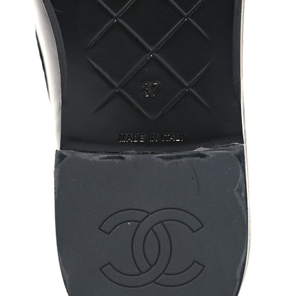 Chanel Lambskin Quilted CC Turnlock Loafers 37 Black 7 of 9
