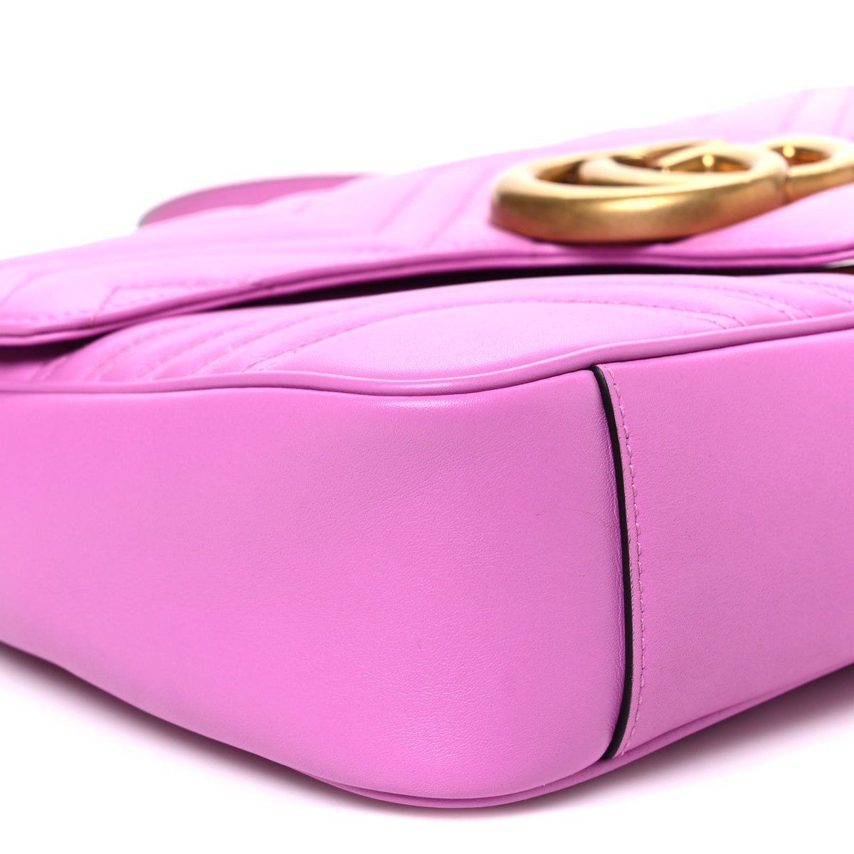 Gucci Calfskin Matelasse Medium GG Marmont Shoulder Bag Candy Mousse 8 of 9